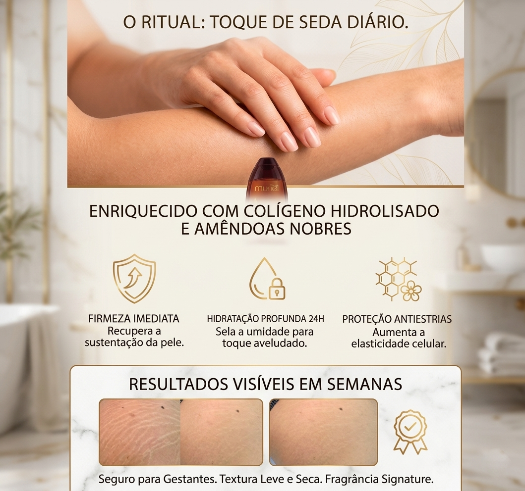 Elixir Corporal Amêndoas & Colágeno: Firmeza e Regeneração Profunda